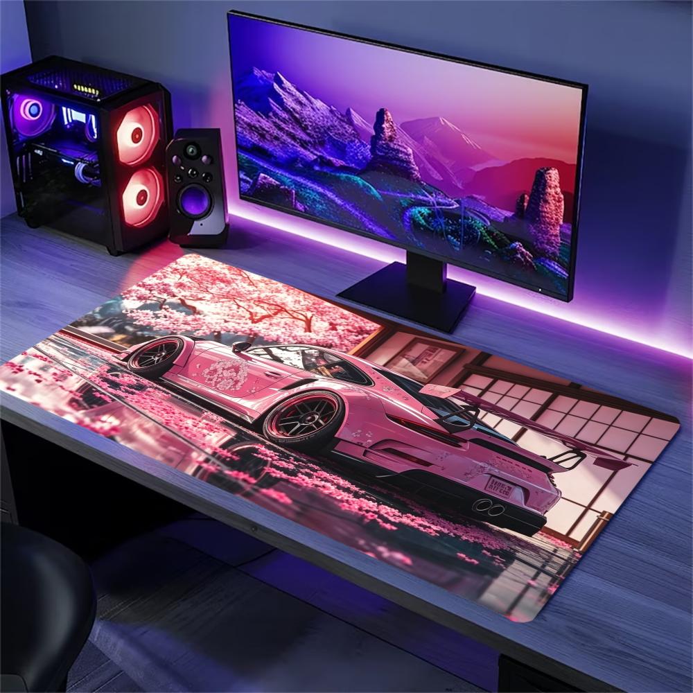 Desk Setup Pc And Laptop - Alas Meja Sakura Sports Car, Anti