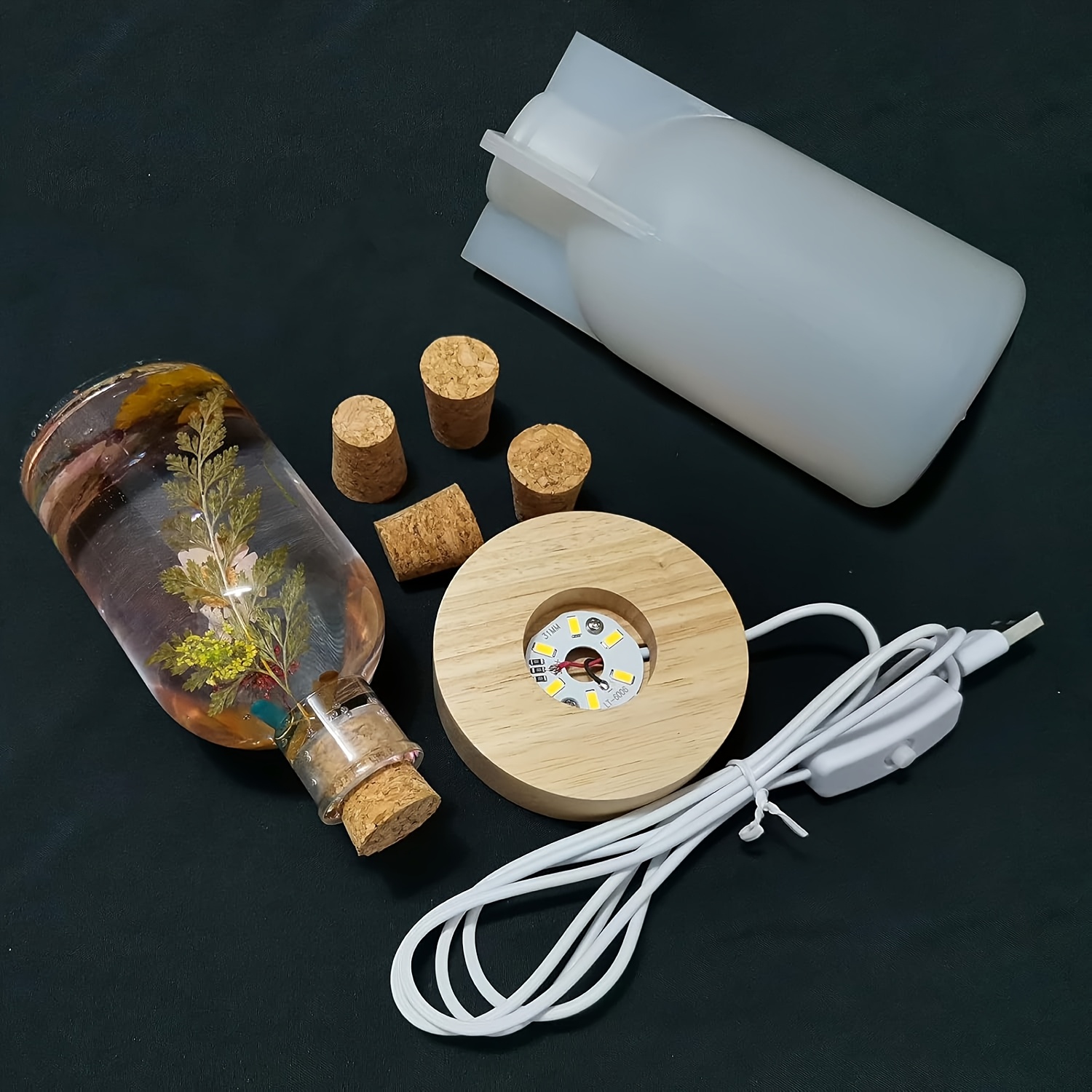 Set Cetakan Resin Lampu Botol  - Desk Setup Lamp ulasan dan harga