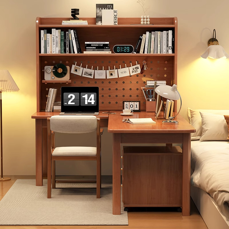 Meja Sudut Kayu Solid Bentuk L - Desk Setup L Shaped ulasan dan harga